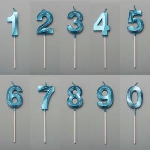 China Wholesale Number Candles Gold-Plated 0-9 Wax Cake Candle Mini Cake Shaped Candles wholesale