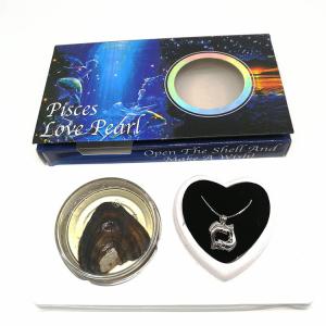 China 12 Horoscope Zodiac Natural Wish Freshwater Love Pearl Precious Zodiac Cage Holder Necklace Pendant Gift Set wholesale
