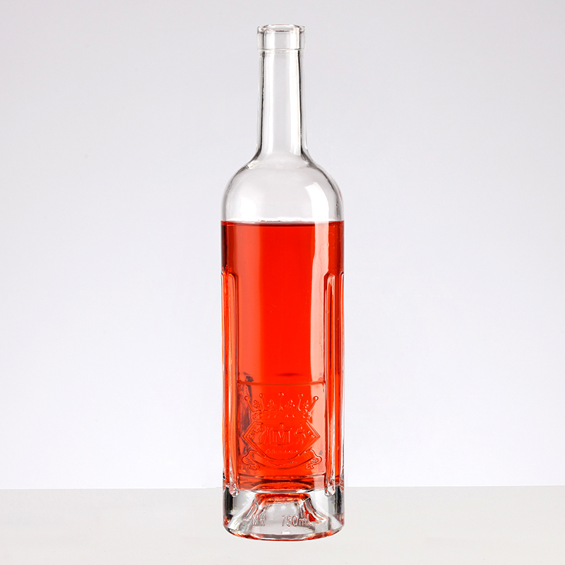 Customized Logo 500ml Square Flat Glass Bottle for Liquor/Spirits/Vodka/Whisky/Rum/Brandy