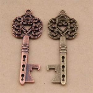 China Die Casting Innovative Wedding Favor Antique Key Shape Beer Bottle Opener key Ring, Cheap Promotion Gift wholesale