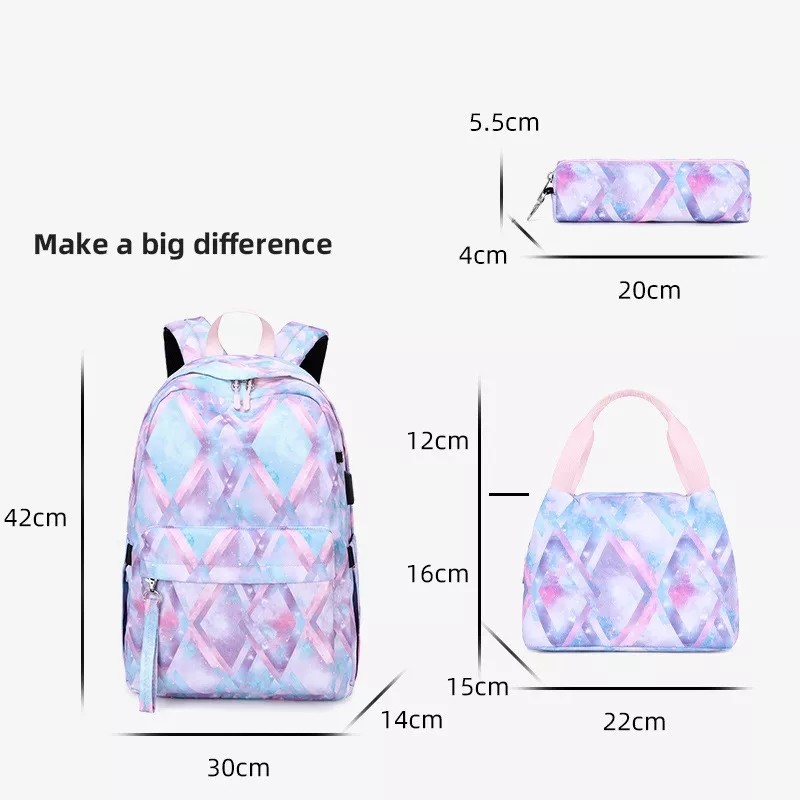 Lightweight Backpack Sets For Teens School Book Bags Sets Oxford