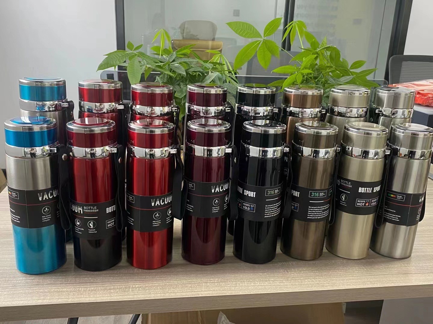 Tumbler, Vaccum Insulated Stainless Steel Tumbler 1000ml Insulated Thermal Bottle Large Vacuum Double Insulation Cup Portable Sports Bottle For Hot