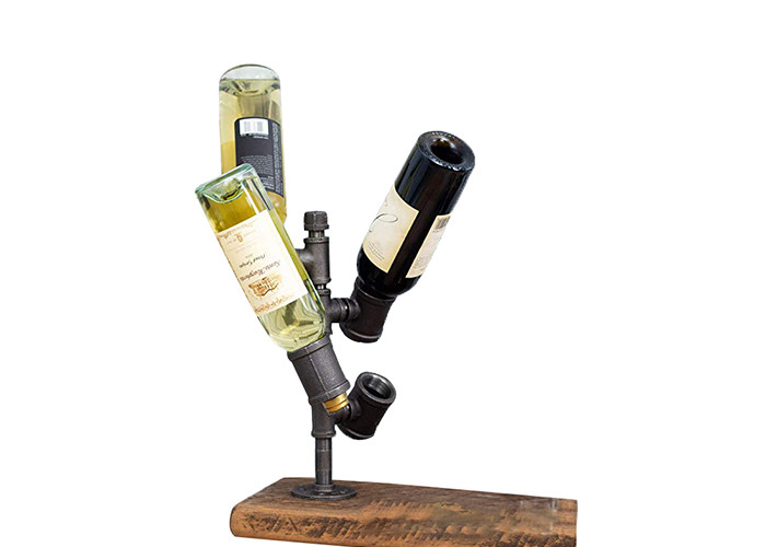 Cutomized Industrial Pipe Towel Rack Wall Mounted Wine Rack For Dinning Room / Bathroom