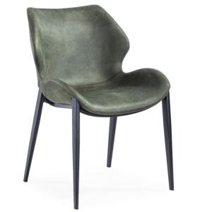 China Modern PU Black Painted 56x52x82cm Kitchen Dining Chair wholesale