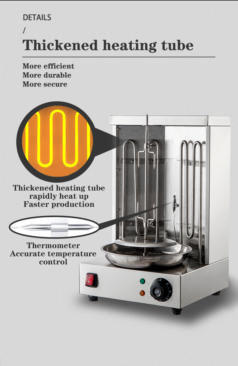 Mini Shawarma Machine Kitchen Electric Barbecue Bbq Doner Kebab Grill for Home