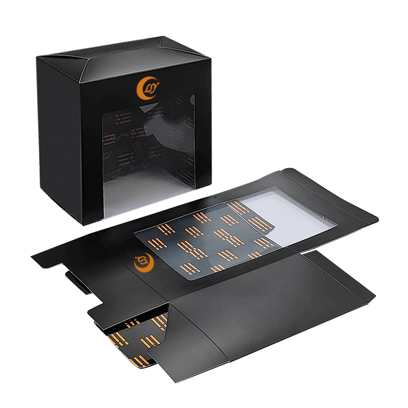Luxury Paper Flip Top Cardboard Box Black Custom Magnetic Box Packaging