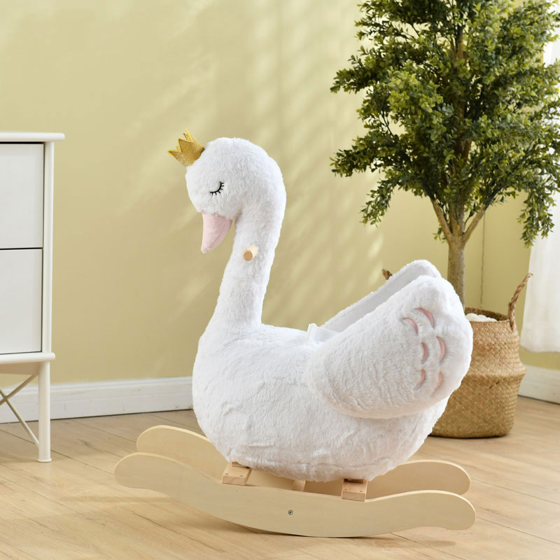 Rocking Horse Toddler Ride-On Toy Solid Wood Unisex 0-24 Months Great for 1-5 Year Old Boys Girls