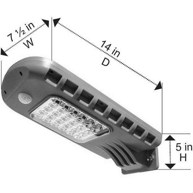 5W Solar Panel 24.5Wh IP65 Solar Powered Motion Lights