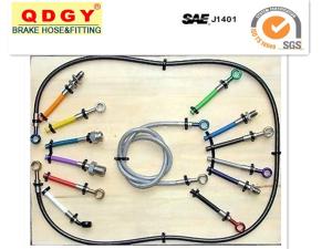 China stainless steel braided flexible brake hose line wholesale