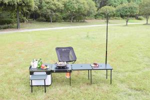 China CCCBBQ Modular Folding Steel Camping Table With Basin on sale