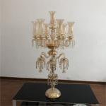 Antique Crystal Glass Candelabra Table Centerpiece 13 Arms Crystal Glass