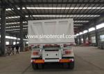 Hydraulic System Semi Tipper Truck With Three Axles White