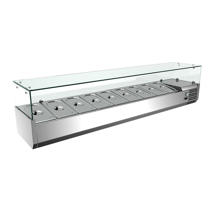 201 SS 120W Table Top Fridge Freezer For Salad