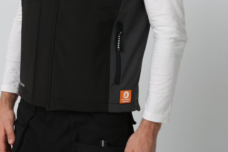 OEM Breathable Water Repellent Clothing , 350gsm Black Winter Vest Mens