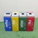 Stainless Steel 380L*400W*10000H Mm Recycling Sorting Bins