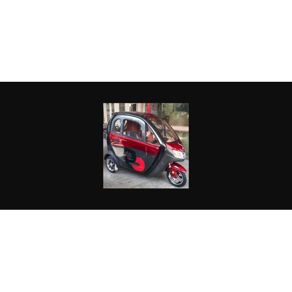 Three Wheels Full Closed Carbin Passenger Electric Tricycle With 1200W Motor 3seats