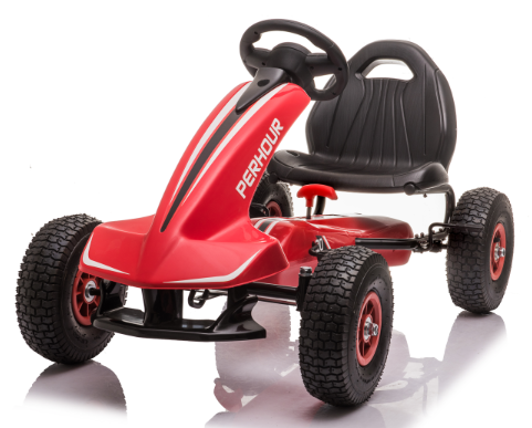 Adjustable Seat 4-wheel Ride On Pedal Kart Car for Unisex Children Aged 3-8 Years