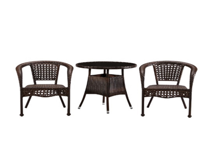 Moisture Resistant 3 Piece Garden Rattan Set No Cracking EN581