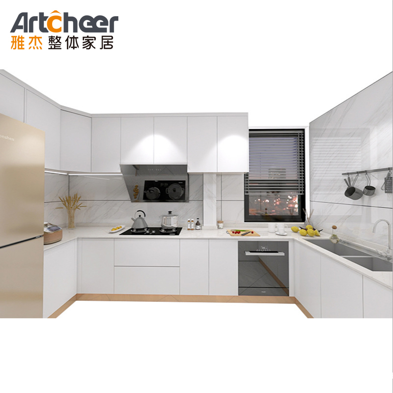 Base Cabinets Pvc High Gloss Modern Corner Kitchen Cabinet With Competitive