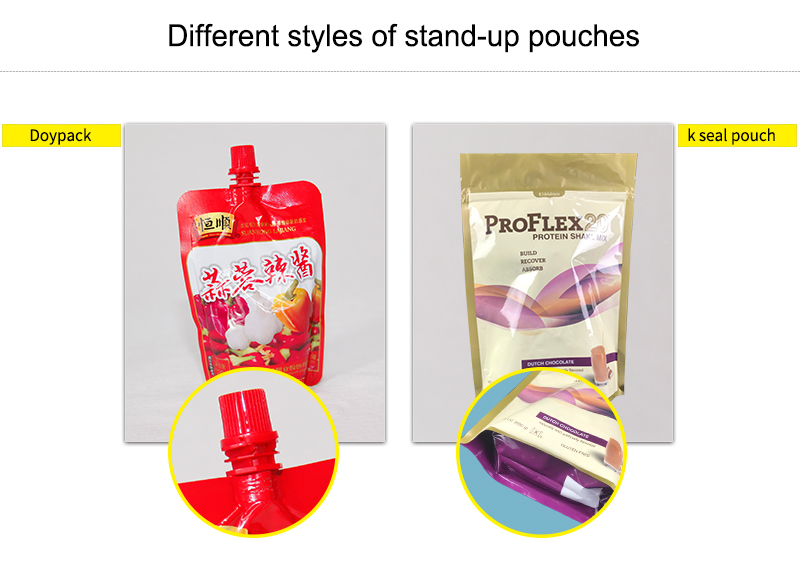 Biodegradable Moisture Proof Stand Up Pouch Snack Food Packaging Design Custom
