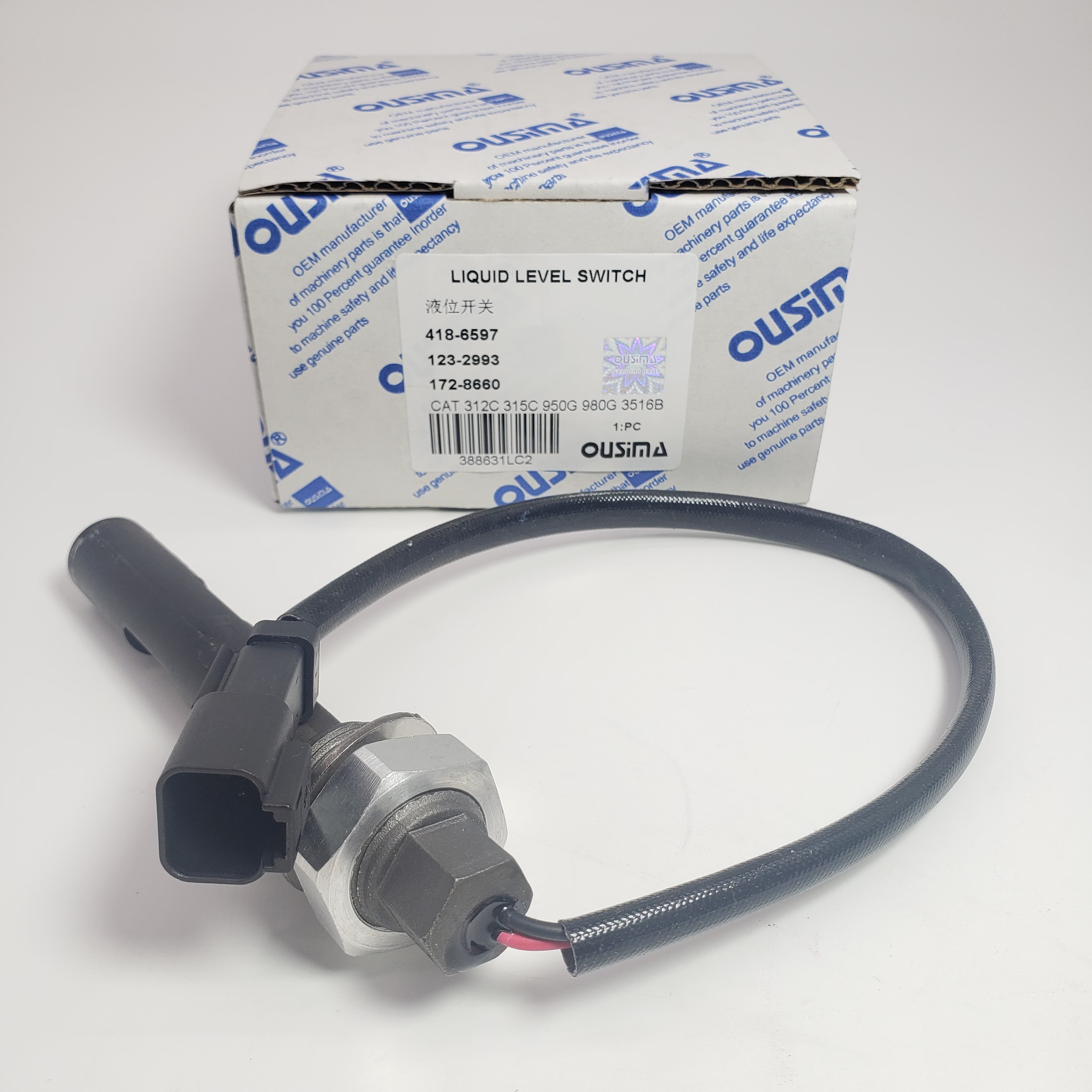 Liquid Level Sensor 418-6597 123-2993 172-8660 For CAT Machinery