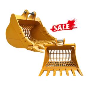 China Excavator Sifting Rock Sieve Bucket 0.8 Cbm Metal Q355B Nm400 Material wholesale