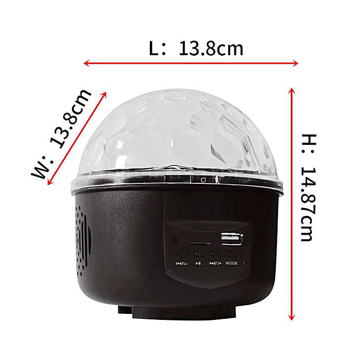 6pcs Star Gobo Effect USB MP3 Remote Controller LED Crystal Magic Ball Light