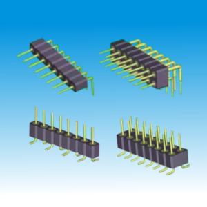 China PCB 2mm Right Angle Pin Header Round Male High Strength Stable Performance wholesale