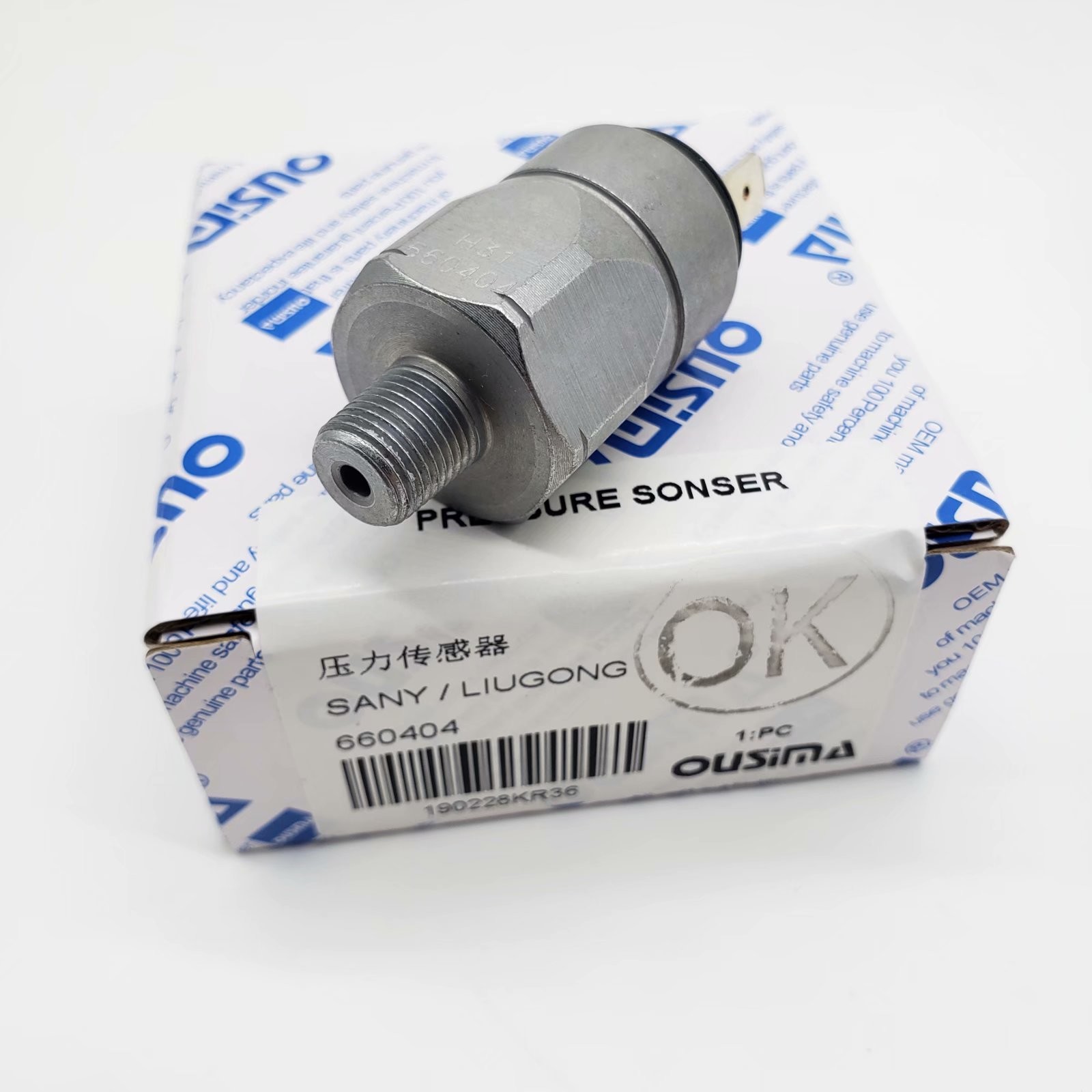 OUSIMA 660404 Oil Pressure Sensor For Sany/LIUGONG Excavator Pressure switch