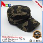 Durable Camouflage Military Cadet Cap Pure Cotton 3d Embroidery Fitted