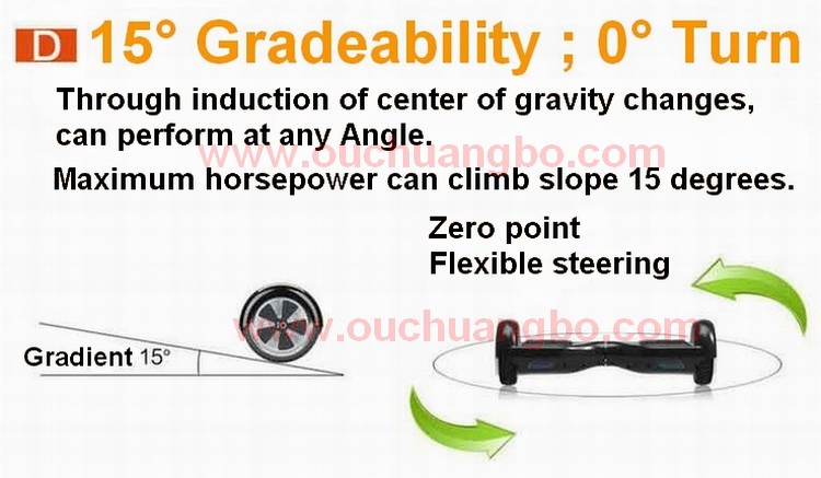 Ouchuangbo Smart Self Balancing Electric Scooter wiht small Daul Wheels OCB-XX10