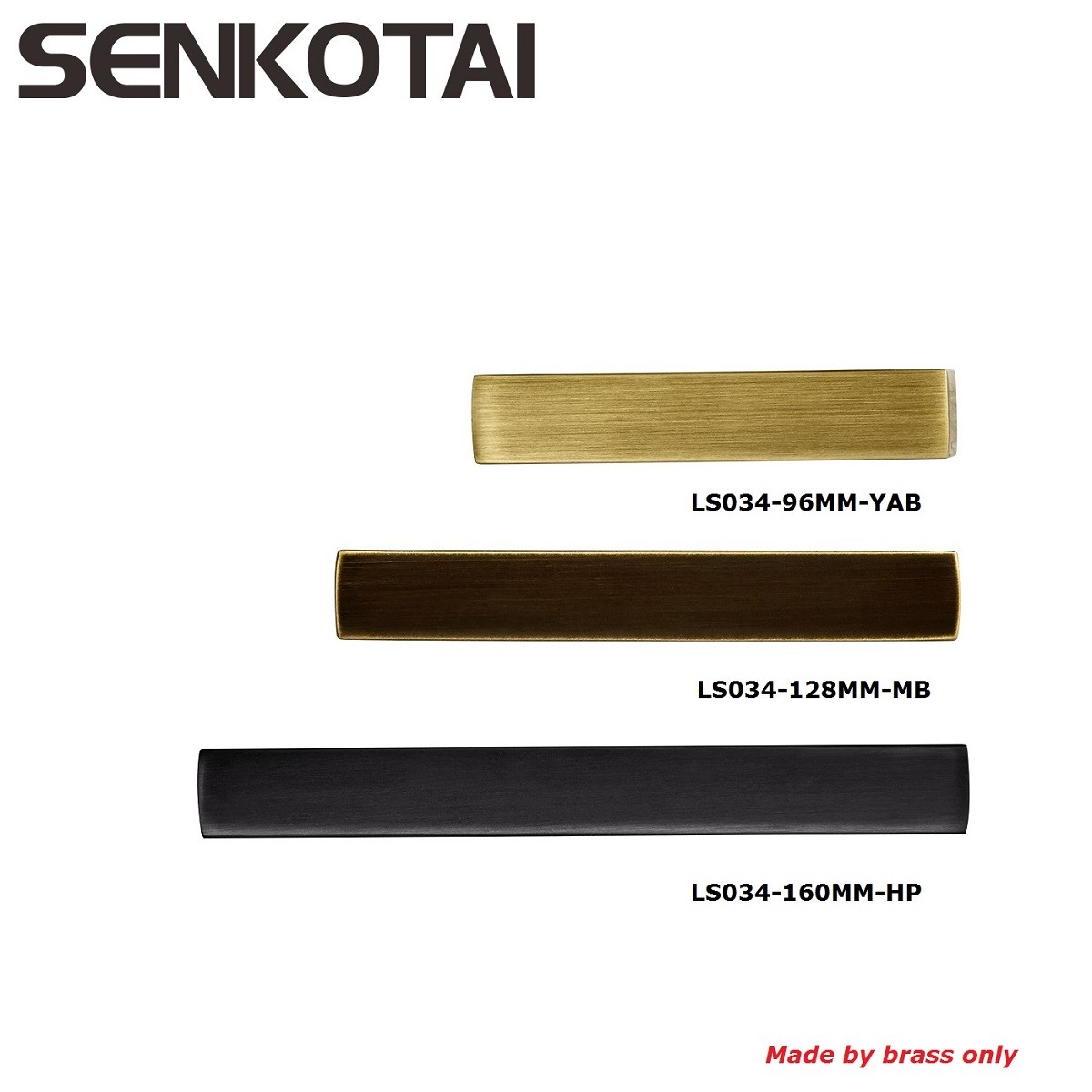 Modern rectangular furniture handle by bronze for cabinet,cupboard
