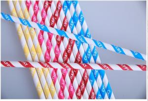 Hot sale Party Decorate food grade material Colorful  Paper Straws wholesales