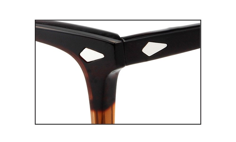 Two Tone Laminated Acetate Frame Glasses Classic Square Men Women Optical