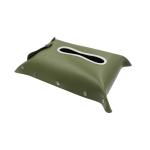 PU Leather 0.79 Inches Tissue Paper Storage Box For Car Sun Visor
