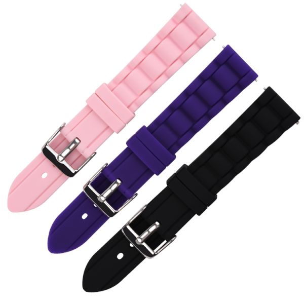 Quick Release Silicone Rubber Watch Strap Bracelet Style Multi Sizes Wristband