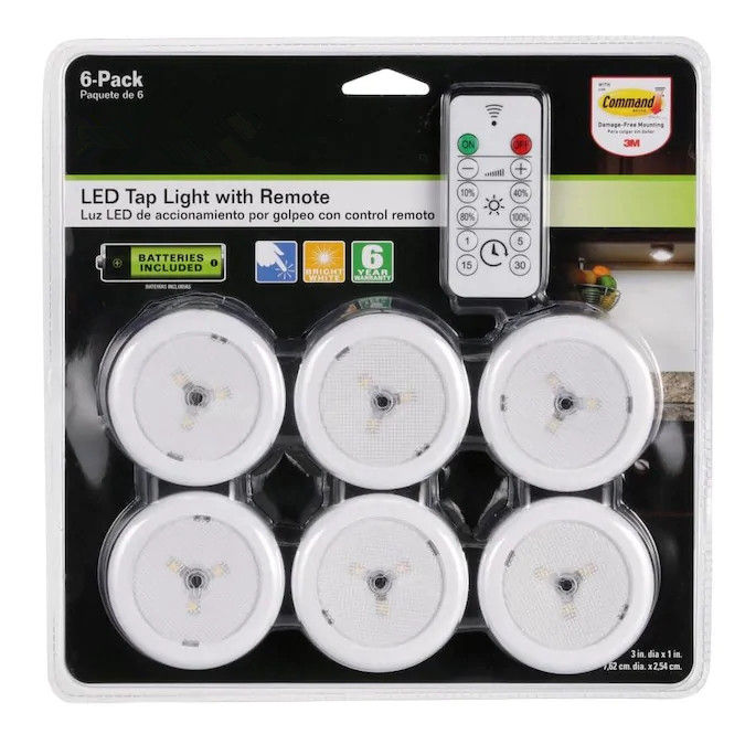 DC6V 5000K Battery Operated Color Changing Puck Lights