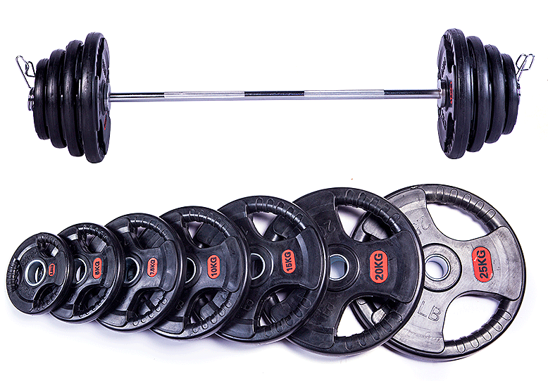 Gym Equipment Rubber Weight Plates Commercial Free Weights Weight Lifting
