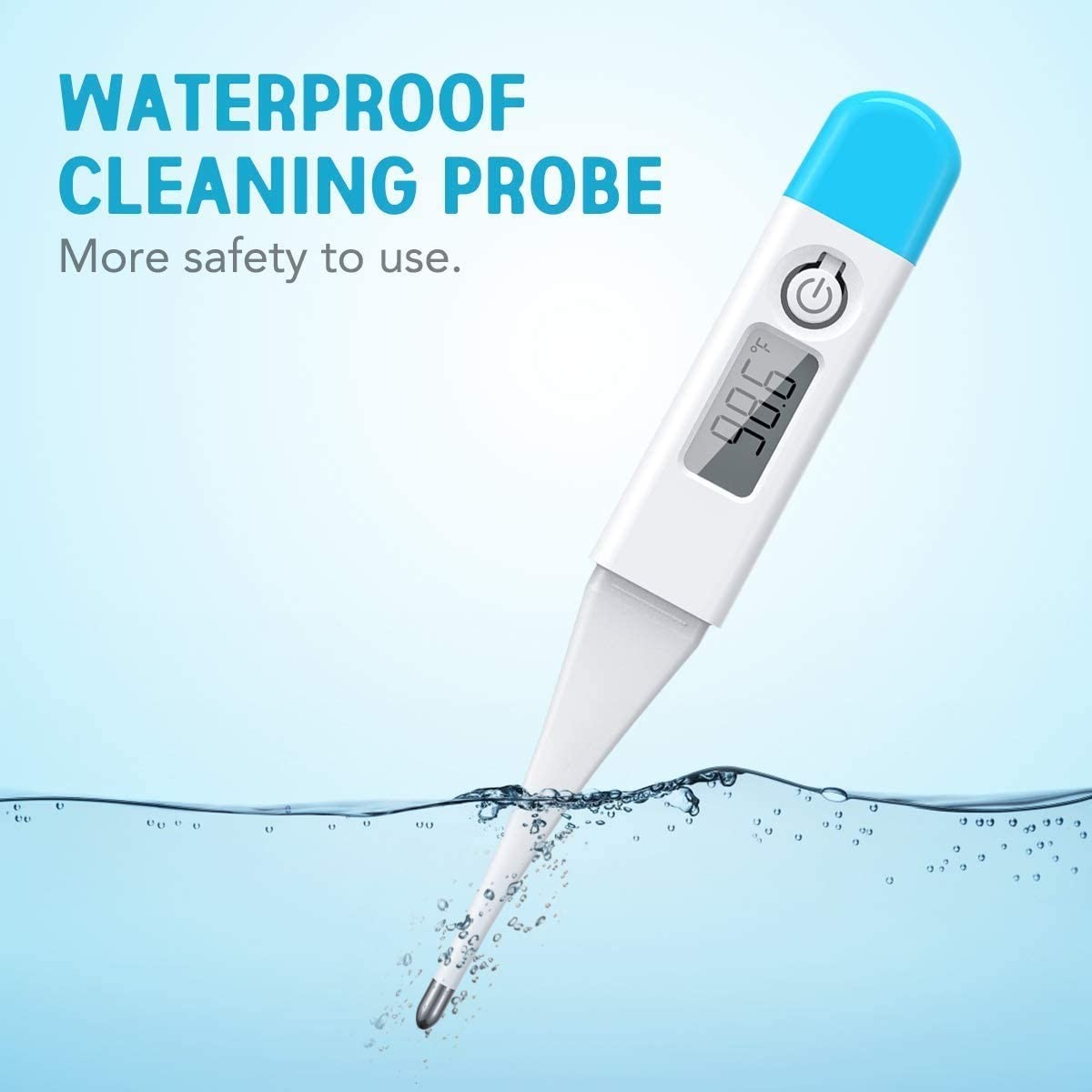 Medical Digital Thermometer with Fever Indicator and Memory Recall