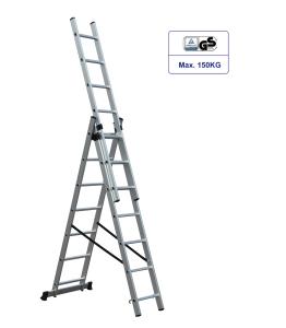 China Durable 3x7 Collapsible Extension Ladder Adjustable Aluminum Ladder wholesale