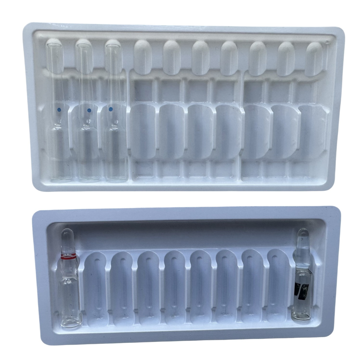 Medicine PET Ampoule Tray Water Injection 1ml ~ 10ml Ampoule Tray Customization