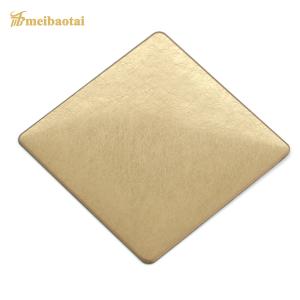 China Golden Matte Finish Decorative Stainless Steel Sheet 4x8 0.65mm Thickness wholesale