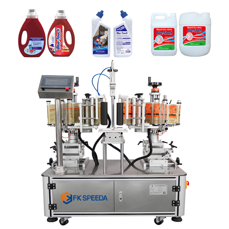 Tolerance ±0.5mm Semi Automatic Double Sides Labeling Machine for Big Square Bottles