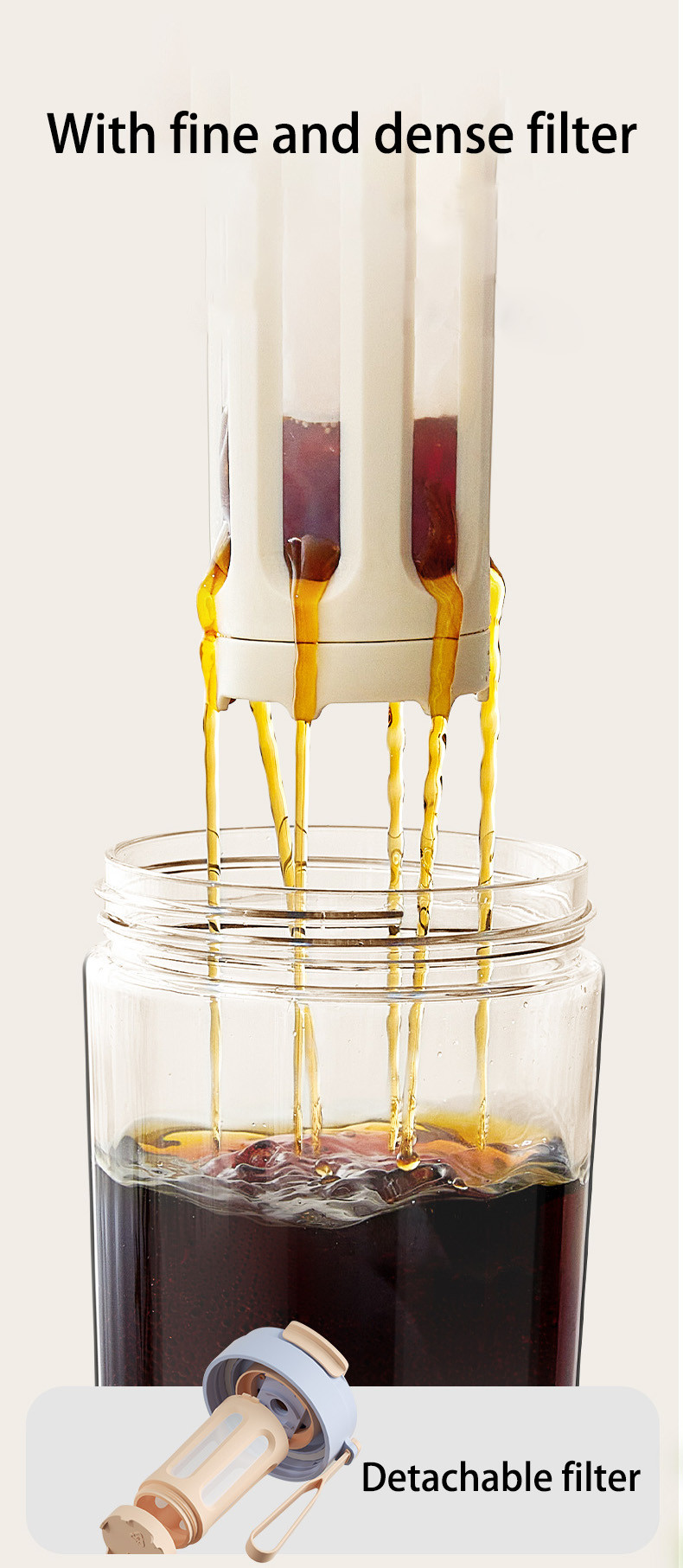 Coffee Ice Drinking Cold Brew Cup Morden Style PP Material