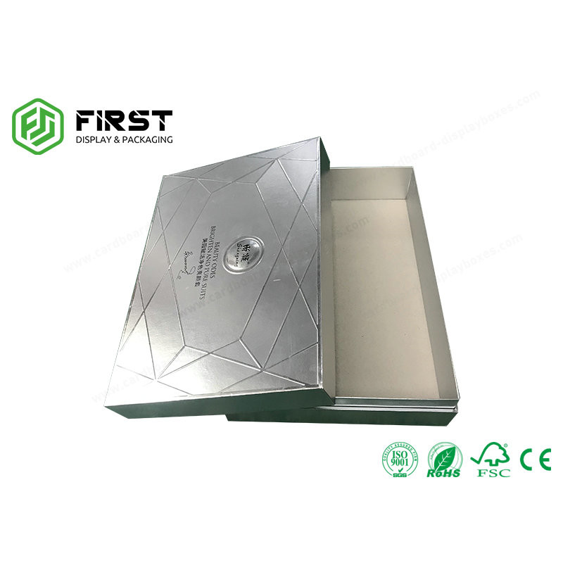 Stamping High End Subscription Box , Rigid Cosmetics Box Packaging With Lid