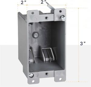 China Industrial PVC 1 Gang Junction Box Electrical Installations UL 514C Standard wholesale