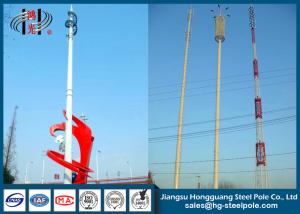 China Polygonal Telecommunication Steel Pole Tower With Inner Flange Connection wholesale