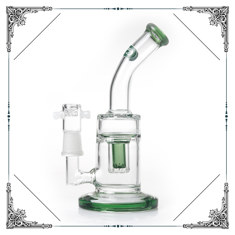 8.2 Inch Mini Grace Glass Smoking Water Pipe With Percolator Hookah Shisha Bongs