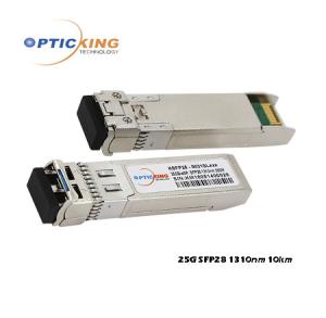 China OPTICKING SFF8472 25G SFP28 LR 10KM LC SMF Transceiver wholesale