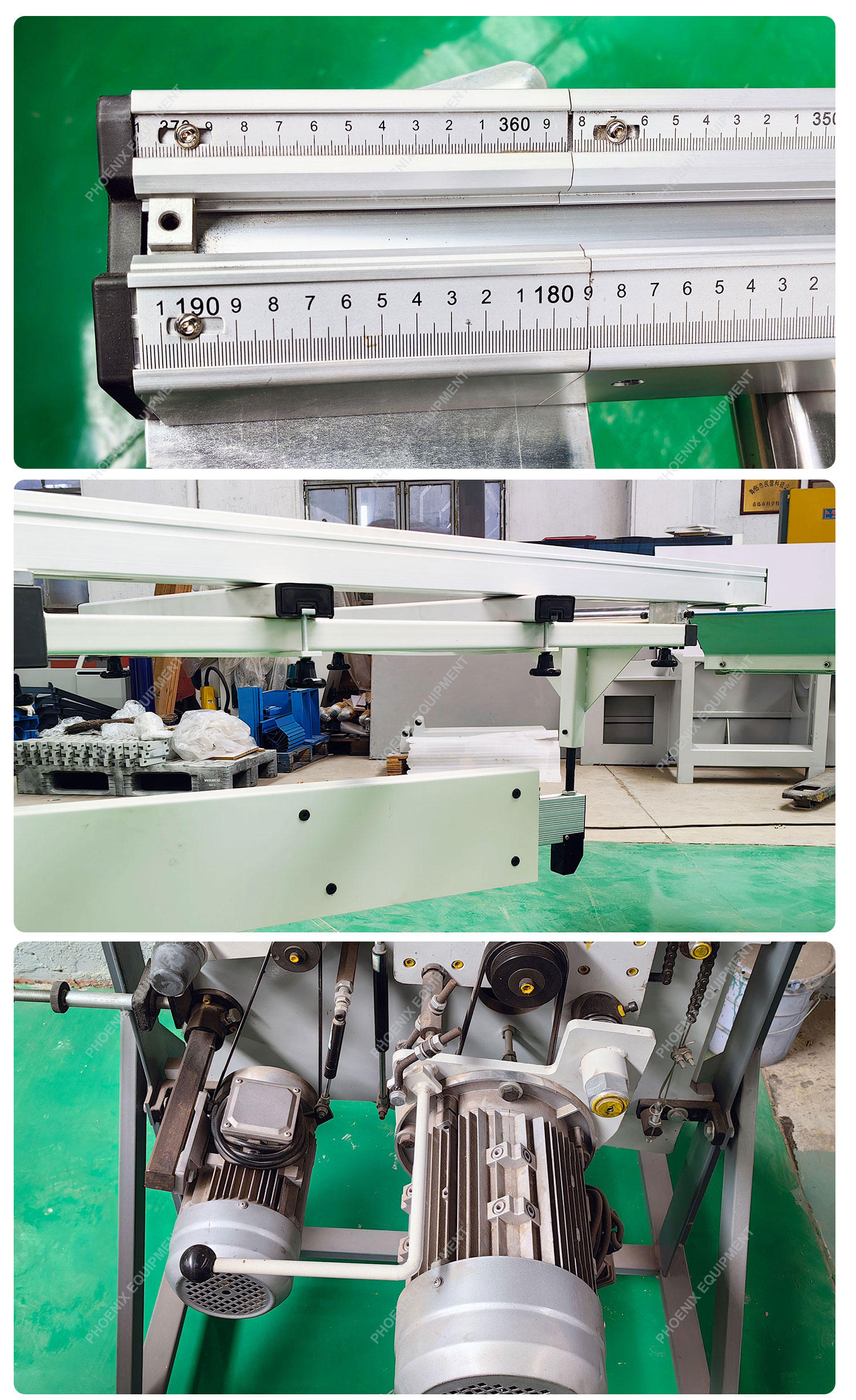 3200*425mm Sliding Table Length * Width F45N Woodworking CNC Precision Saw 45 Degree